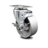 Service Caster 4 Inch Semi Steel Cast Iron Wheel Swivel Top Plate Caster with Brake SCC SCC-20S414-SSS-TLB-TP2